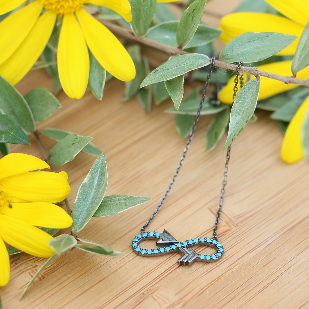 Sterling Silver Infinity Crossbow Love Symbols - Picture 6 of 8